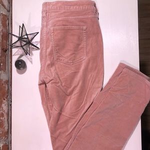 J crew toothpick velvet pants